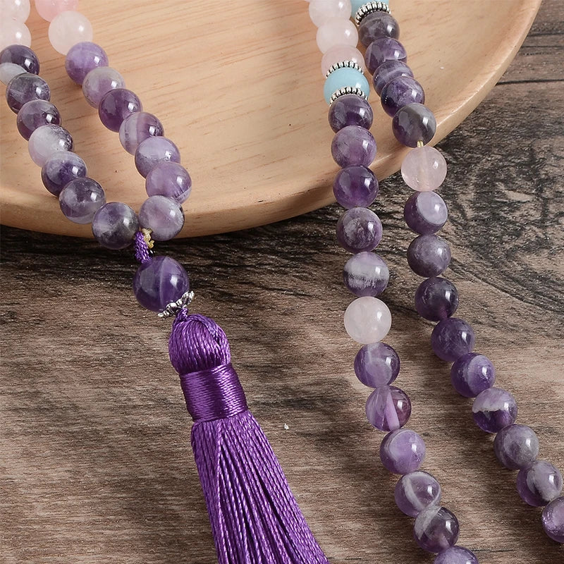 Conjunto Harmonia, Japamala e pulseira pedras naturais