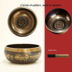 Tibetan Singing Bowl Set,Cooper Sound Bowls,Handmade Song Bowl for Meditation Yoga Stress Relief,Unique Gift,Diameter 8cm/12.5cm