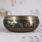 Tibetan Singing Bowl Set,Cooper Sound Bowls,Handmade Song Bowl for Meditation Yoga Stress Relief,Unique Gift,Diameter 8cm/12.5cm