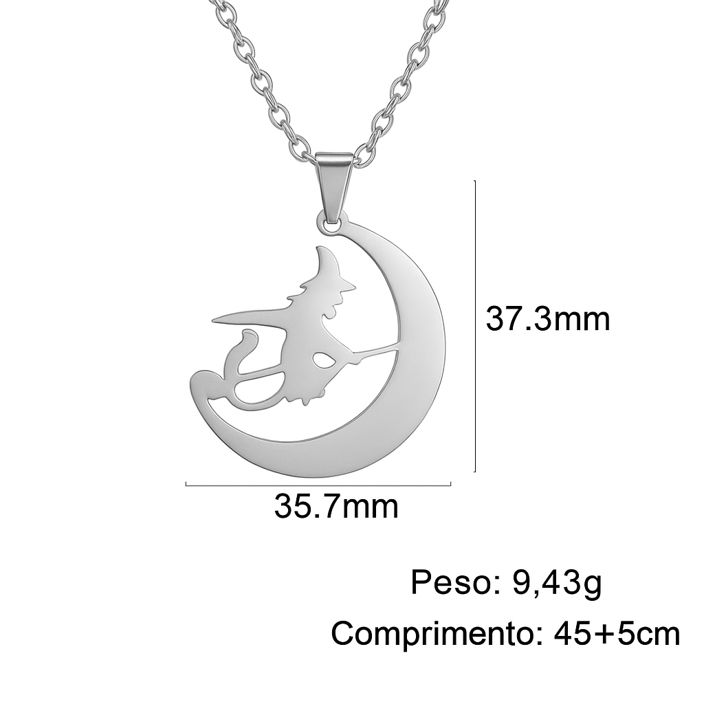 Colar Bruxa em Voo – Poder e Mistério